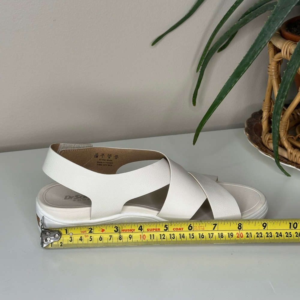 Dr. Scholl’s TIME OFF SEA White Platform Sandals 7.5 | Comfort Criss Cross Strap - Picture 9 of 13